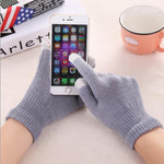 Women's Cashmere wool Knitted Gloves Winter Warm thick touch screen gloves Solid Mittens for Mobile Phone Tablet Pad