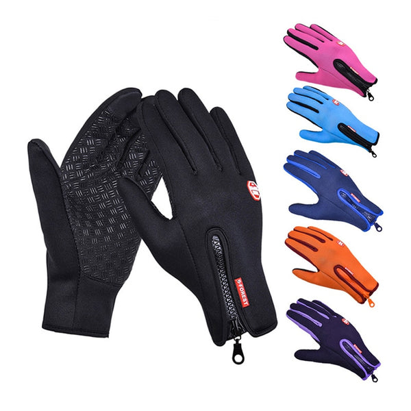 Thevatipoem] Men'S Outdoor Sports Equipment Cycling Gloves Autumn Winter  Warm Plush Waterproof Anti-Skid Touch Screen Driving Fishing Gloves HOT