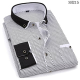 2020 Men Fashion Casual Long Sleeved Printed shirt Slim Fit Male Social Business Dress Shirt Brand Men Clothing Soft Comfortable