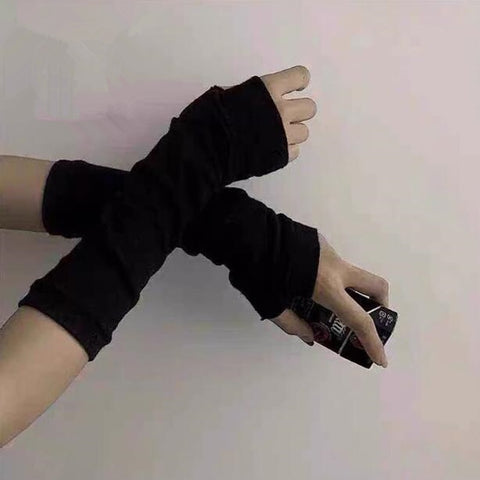 Anime Naruto Glove Cosplay Darkly Ninja Mitten Oversleeve Man Women Fashion Sun Block Keep Warm Cuff