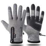 Autumn and winter zipper outdoor sports riding gloves warm windproof waterproof gloves touch screen gloves men and women gloves