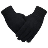 Winter Men Knitted Gloves Touch Screen High Quality Male Mitten Thicken Warm Wool Cashmere Solid Men Business Gloves Autumn