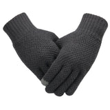 Winter Men Knitted Gloves Touch Screen High Quality Male Mitten Thicken Warm Wool Cashmere Solid Men Business Gloves Autumn
