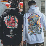 Fashion Boys Cool Men Hip Hop Hoodies Japanese Casual Sweatshirts Streetwear Men Women Loose Pullover Harajuku Devil Hoodie Male